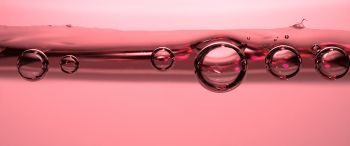 bubbles, pink, liquid Wallpaper 3440x1440