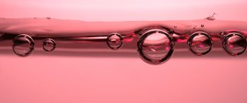 bubbles, pink, liquid Wallpaper 2560x1080