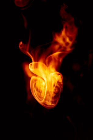 flame, bright, fire Wallpaper 640x960