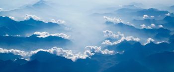 clouds, mountains Wallpaper 3440x1440
