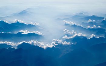 Обои 2560x1600 облака, горы