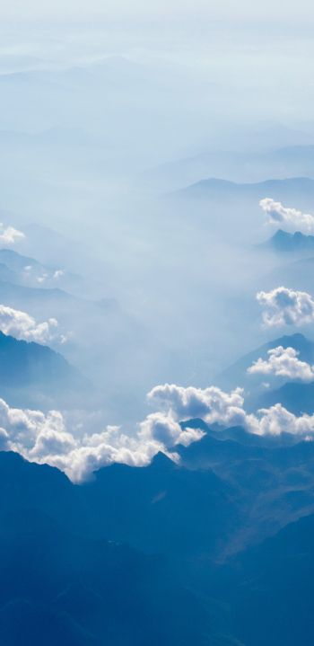 clouds, mountains Wallpaper 1080x2220