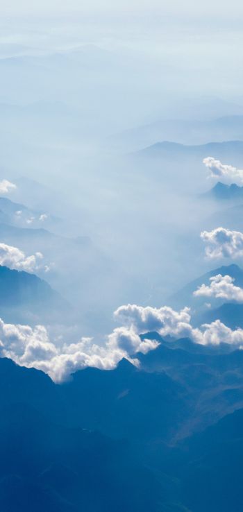 clouds, mountains Wallpaper 720x1520