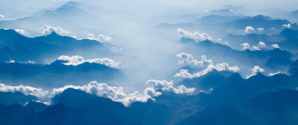 clouds, mountains Wallpaper 2560x1080