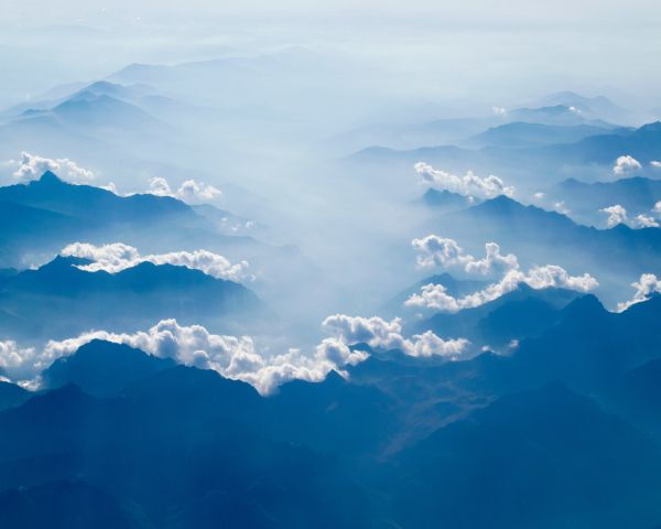 clouds, mountains Wallpaper 1280x1024