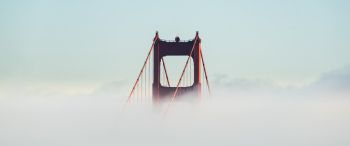 Обои 3440x1440 Мост Золотые Ворота, Сан-Франциско, США
