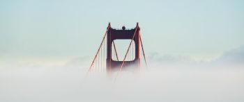 Обои 2560x1080 Мост Золотые Ворота, Сан-Франциско, США
