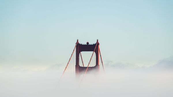 Обои 1600x900 Мост Золотые Ворота, Сан-Франциско, США