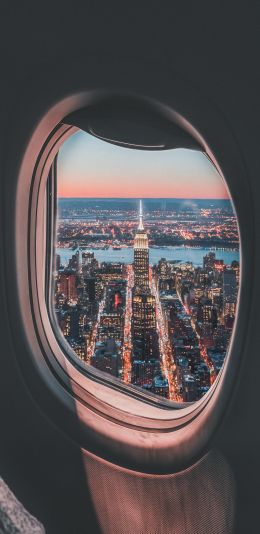 porthole, window view Wallpaper 1440x2960