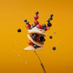 pancakes, berries Wallpaper 4000x4000