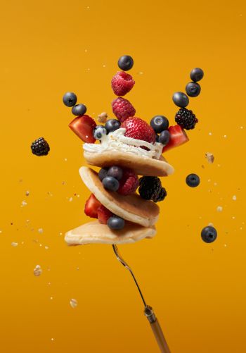 pancakes, berries Wallpaper 1668x2388