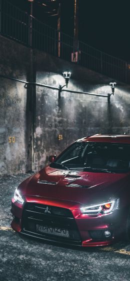 Mitsubishi, sports car Wallpaper 1080x2340