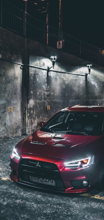 Mitsubishi, sports car Wallpaper 1080x2280