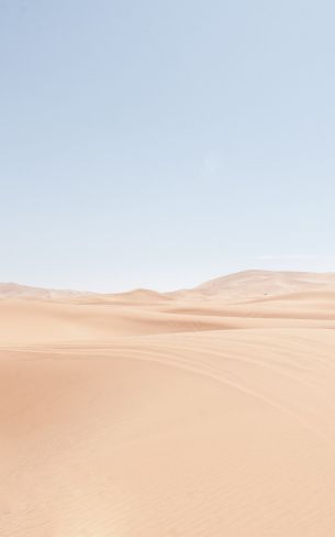 Обои 800x1280 песчаные дюны, небо