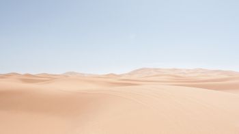 Обои 1366x768 песчаные дюны, небо