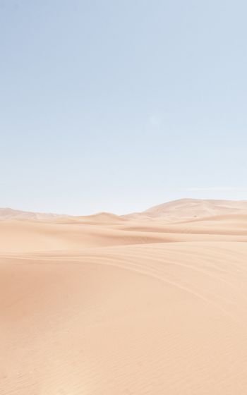 Обои 800x1280 песчаные дюны, небо