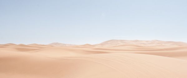 sand dunes, sky Wallpaper 3440x1440