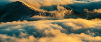 mountains, clouds Wallpaper 2560x1080