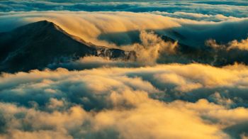 mountains, clouds Wallpaper 2560x1440