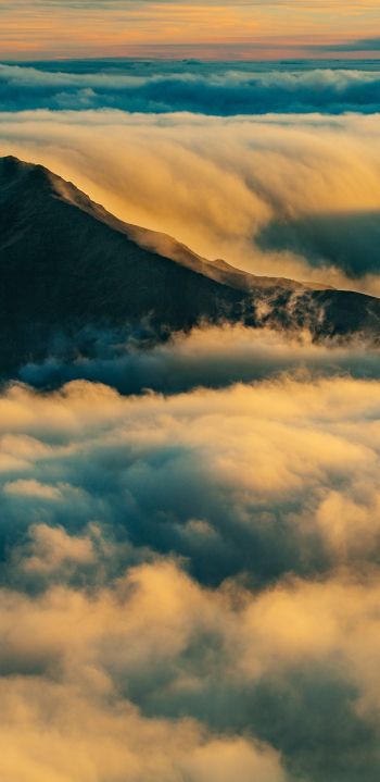 mountains, clouds Wallpaper 1080x2220