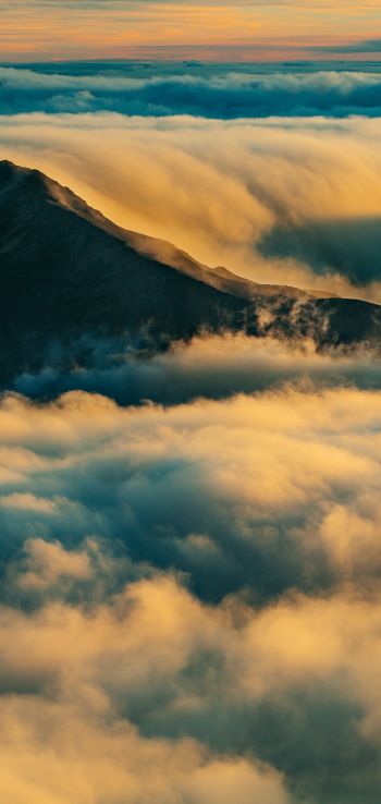 mountains, clouds Wallpaper 1080x2280