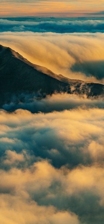 mountains, clouds Wallpaper 828x1792