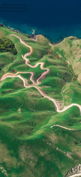 Durville Island, New Zealand Wallpaper 1080x2340