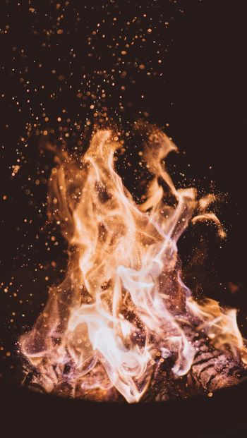 flame, bright, fire Wallpaper 640x1136