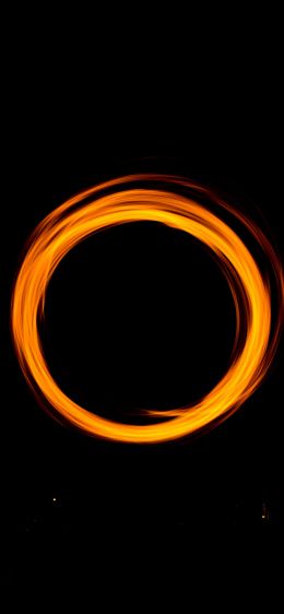 fire, circle, movement Wallpaper 828x1792