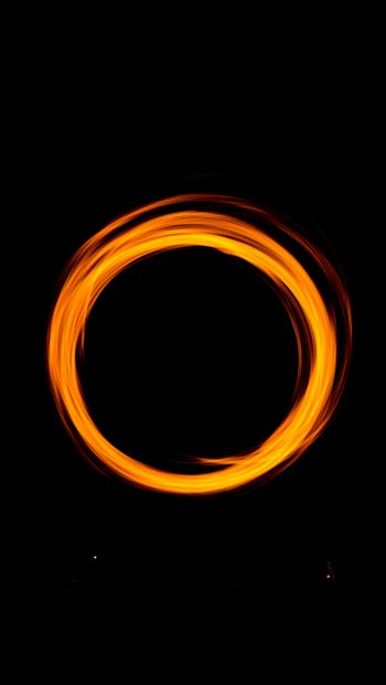 fire, circle, movement Wallpaper 640x1136