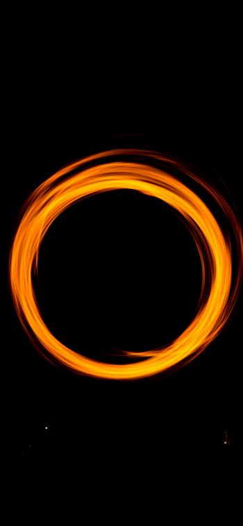 fire, circle, movement Wallpaper 828x1792