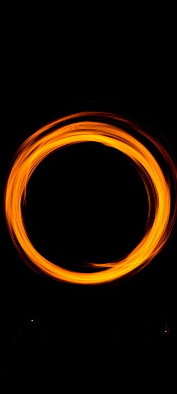 fire, circle, movement Wallpaper 1080x2400