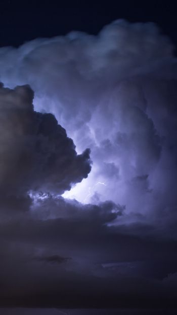 lightning, world, clouds Wallpaper 640x1136