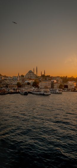 Istanbul, city, coast Wallpaper 1080x2340