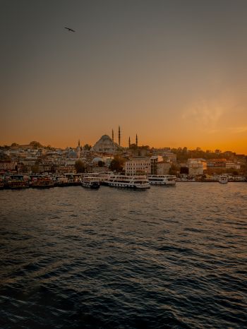 Istanbul, city, coast Wallpaper 1536x2048