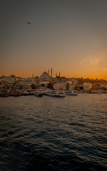 Istanbul, city, coast Wallpaper 1752x2800