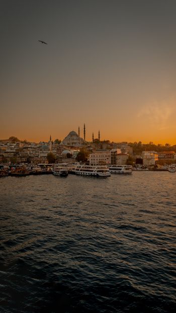 Istanbul, city, coast Wallpaper 640x1136