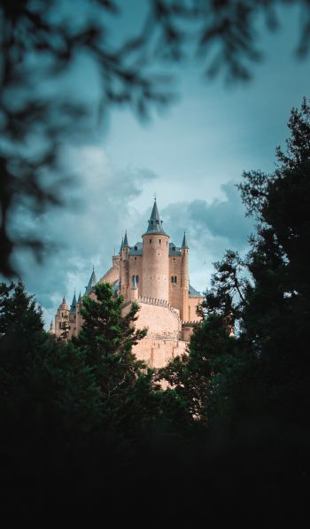 Обои 600x1024 замок, Сеговия, Испания