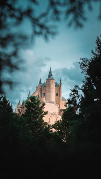 Обои 640x1136 замок, Сеговия, Испания