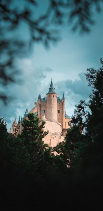 Обои 1080x2220 замок, Сеговия, Испания