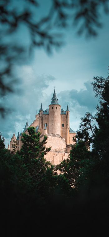 Обои 828x1792 замок, Сеговия, Испания