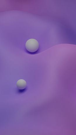 3D modeling, balls, purple Wallpaper 640x1136