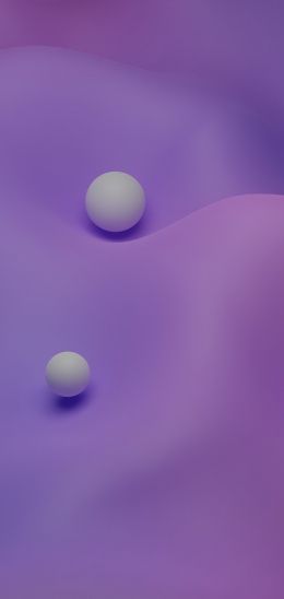 Обои 720x1520 3D моделирование, шары, фиолетовый