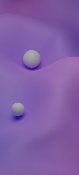 Обои 720x1600 3D моделирование, шары, фиолетовый