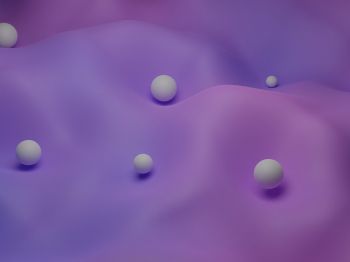3D modeling, balls, purple Wallpaper 1024x768