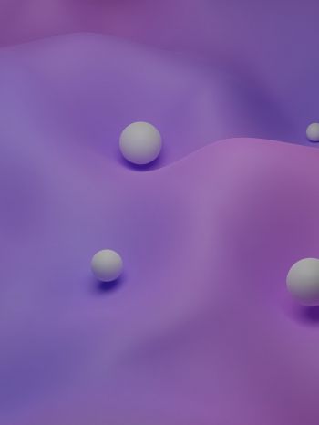 3D modeling, balls, purple Wallpaper 1536x2048