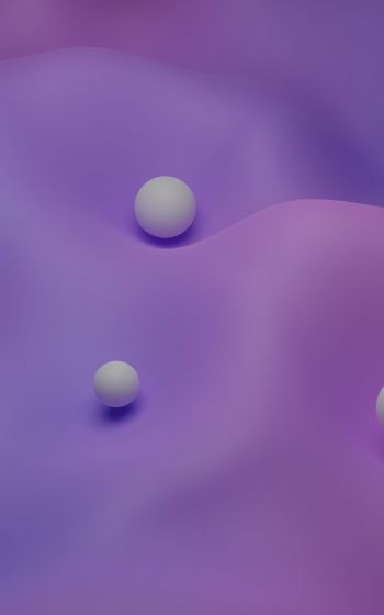 Обои 800x1280 3D моделирование, шары, фиолетовый