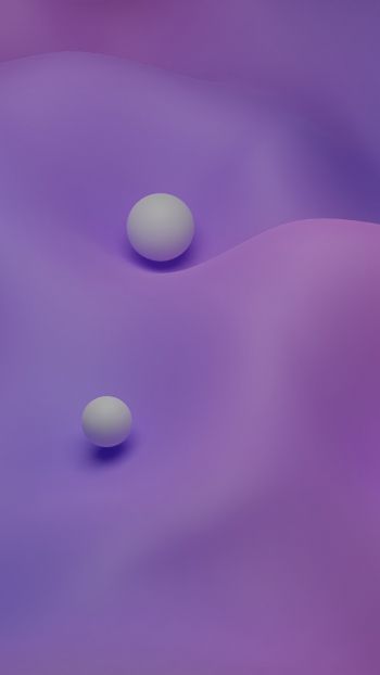 Обои 750x1334 3D моделирование, шары, фиолетовый