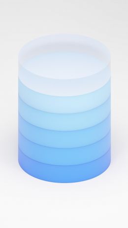 cylinder, blue Wallpaper 750x1334