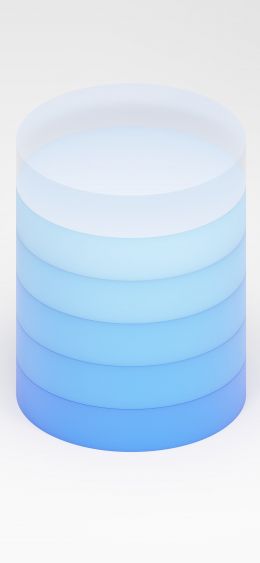cylinder, blue Wallpaper 1080x2340